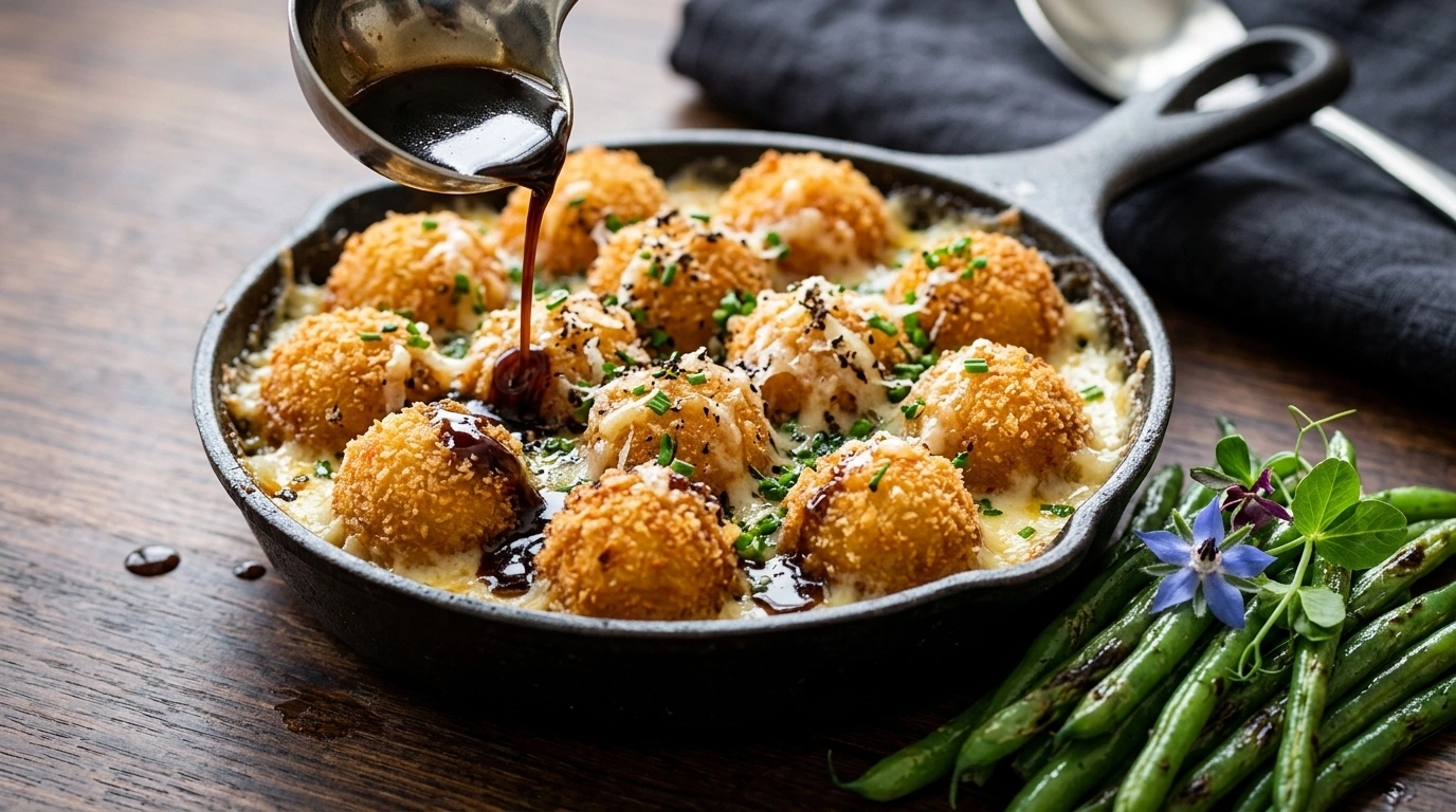Potatiskroketter med gräddsås – Klassisk husmanskost för barn - traditionellt Svenskt Middag recept, perfekt till vardagsmiddag
